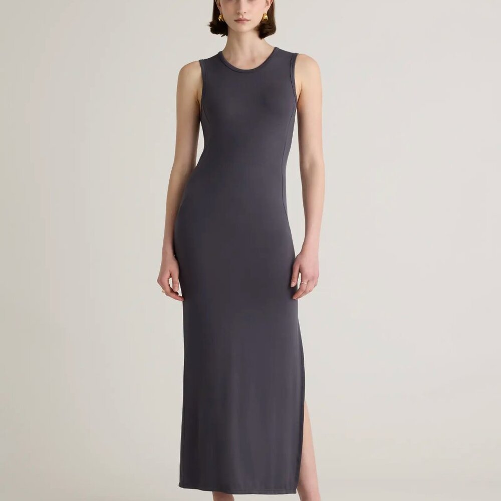 Quince Tencel Jersey Tank Maxi Dress (light grey) Sz XS